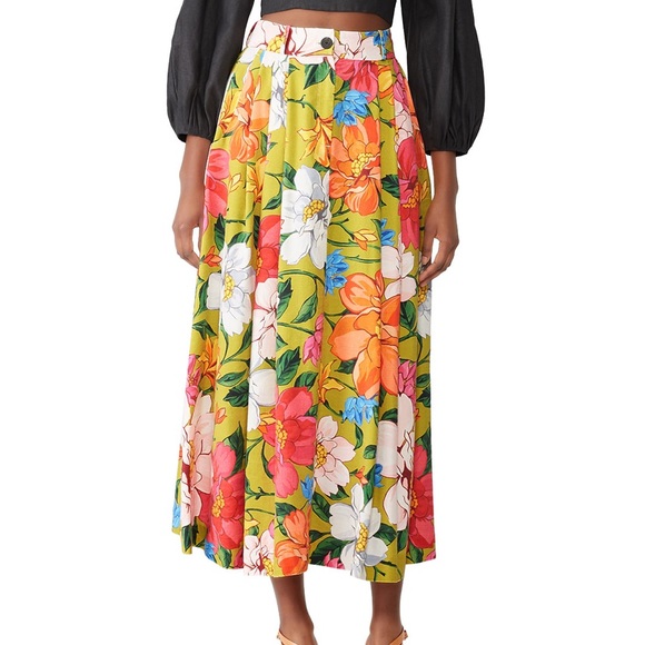 NEW Mara hoffman multi floral tulay maxi skirt 8 - Picture 11 of 13